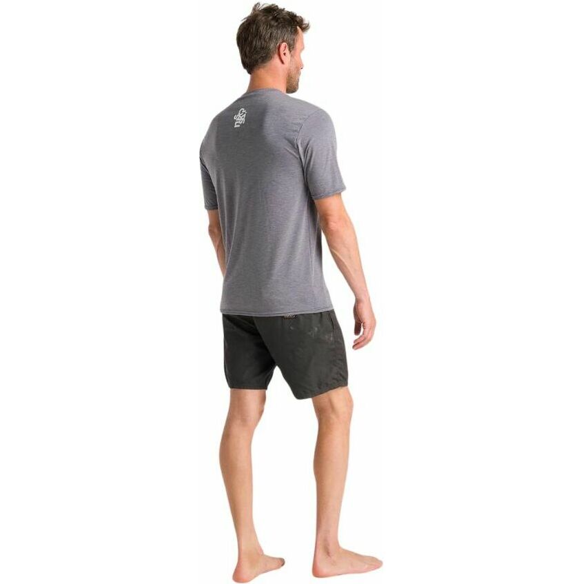 2026 C-Skins Mens NuWave UV Basics Short Sleeve Surf Tee C-NLYSURFM - Deep Grey Heather